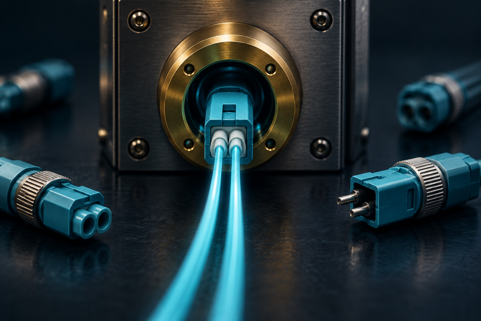 Conceptual connector panel showing an inspected connection and a disconnected mismatched plug.
